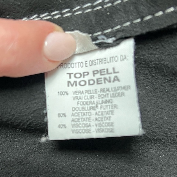 Valentina Leather Blazer Jacket made in Italy. Women’s Size 38/small brown/black - Picture 11 of 11